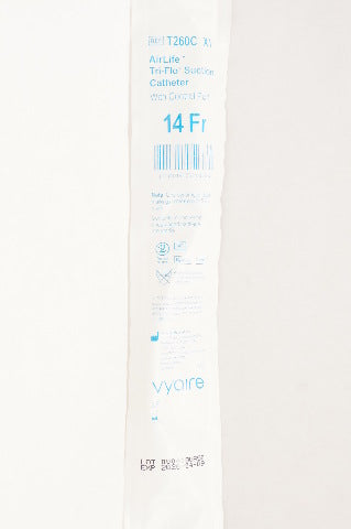 Vyaire T260C AirLife Tri-Flo Suction Cath. with Control Port 14Fr